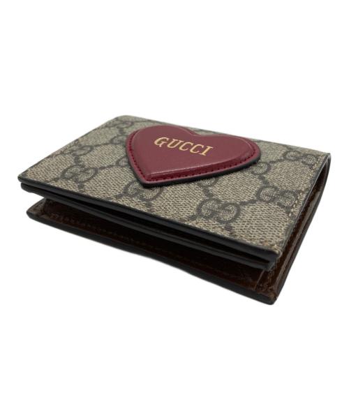 GUCCI（グッチ）GUCCI (グッチ) ハートモチーフウォレット ブラウンの古着・服飾アイテム