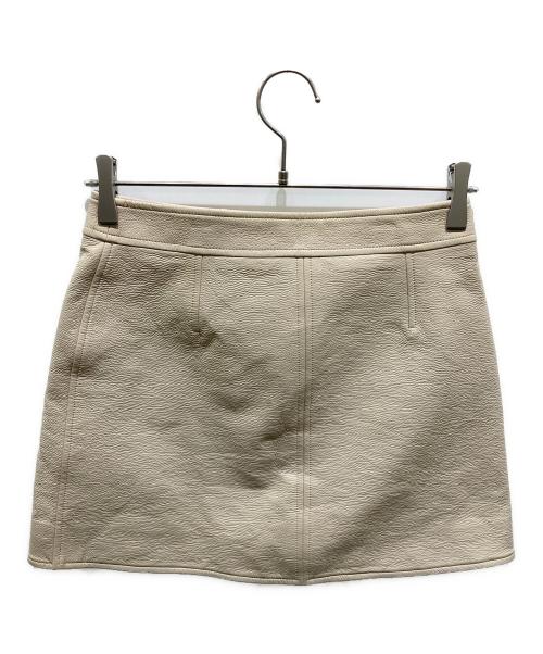 courreges（クレージュ）courreges (クレージュ) REEDITION VINYL MINI SKIRT ベージュ サイズ:36の古着・服飾アイテム