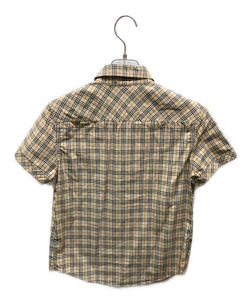 BURBERRY BLUE LABEL（バーバリー ブルー レーベル）BURBERRY BLUE LABEL (バーバリー ブルー レーベル) ノヴァチェック半袖シャツ ベージュ サイズ:38の古着・服飾アイテム