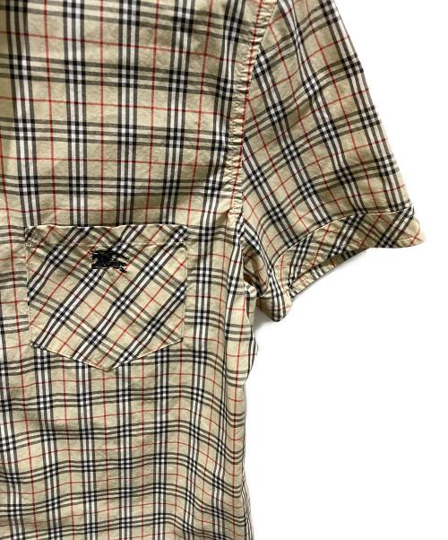 BURBERRY BLUE LABEL（バーバリー ブルー レーベル）BURBERRY BLUE LABEL (バーバリー ブルー レーベル) ノヴァチェック半袖シャツ ベージュ サイズ:38の古着・服飾アイテム
