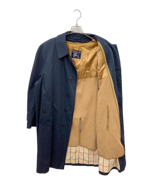 Burberry's（バーバリーズ）Burberry's (バーバリーズ) ライナー付き比翼コート ネイビー サイズ:記載なしの為実寸参照の古着・服飾アイテム
