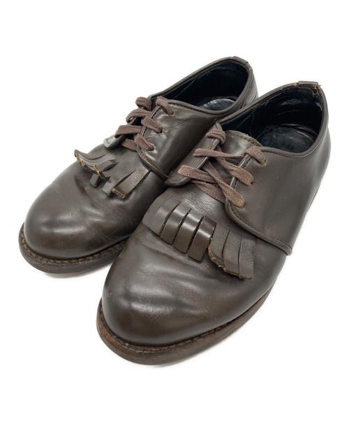 COMME des GARCONS HOMME（コムデギャルソン オム）COMME des GARCONS HOMME (コムデギャルソン オム) フリンジレザーシューズ ブラウン サイズ:26.5の古着・服飾アイテム