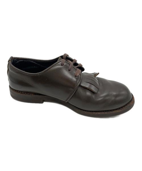 COMME des GARCONS HOMME（コムデギャルソン オム）COMME des GARCONS HOMME (コムデギャルソン オム) フリンジレザーシューズ ブラウン サイズ:26.5の古着・服飾アイテム