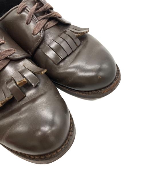 COMME des GARCONS HOMME（コムデギャルソン オム）COMME des GARCONS HOMME (コムデギャルソン オム) フリンジレザーシューズ ブラウン サイズ:26.5の古着・服飾アイテム