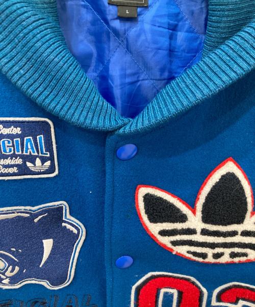 adidas（アディダス）adidas (アディダス) ワッペンウールスタジャン ブルー サイズ:Ｌの古着・服飾アイテム