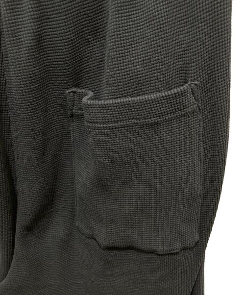 KANEMASA PHIL.（カネマサフィル）KANEMASA PHIL. (カネマサフィル) 18G Heavy Weight Garment Dye Waffle Pants ブラック サイズ:Ｍの古着・服飾アイテム