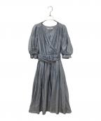 HER LIP TOハーリップトゥ）の古着「Airy Volume Sleeve Dress」｜スカイブルー