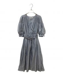 HER LIP TO（ハーリップトゥ）の古着「Airy Volume Sleeve Dress」｜スカイブルー
