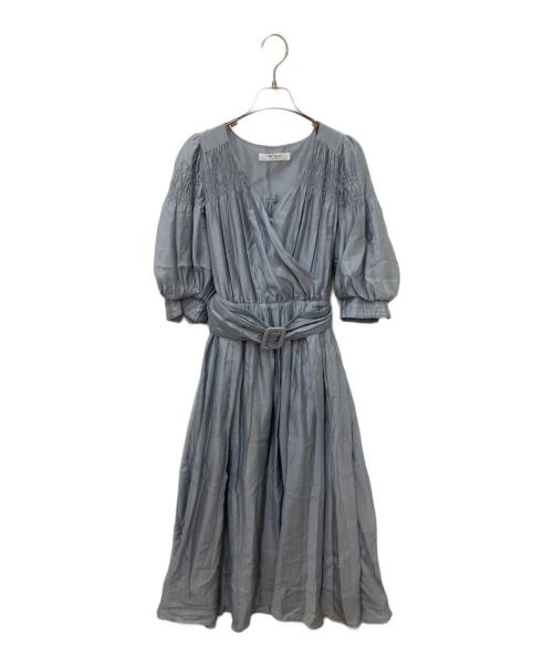 HER LIP TO（ハーリップトゥ）Her lip to (ハーリップトゥ) Airy Volume Sleeve Dress スカイブルー サイズ:Ｍの古着・服飾アイテム