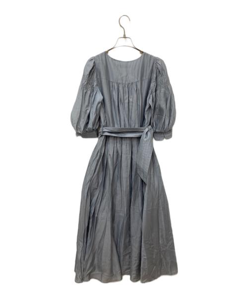 HER LIP TO（ハーリップトゥ）Her lip to (ハーリップトゥ) Airy Volume Sleeve Dress スカイブルー サイズ:Ｍの古着・服飾アイテム