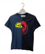 DIESELディーゼル）の古着「切替プリントTシャツ」｜ブラック