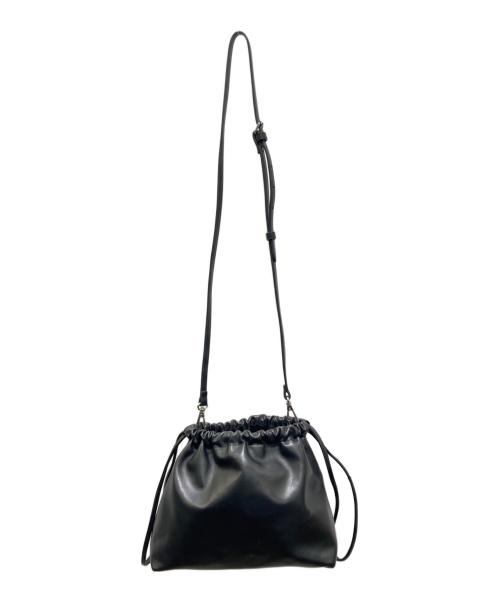 DIESEL（ディーゼル）DIESEL (ディーゼル) Clou-D Crossbody　クロスボディ ドローストリング レザー ミニ巾着バッグ　ショルダーバッグ ブラックの古着・服飾アイテム