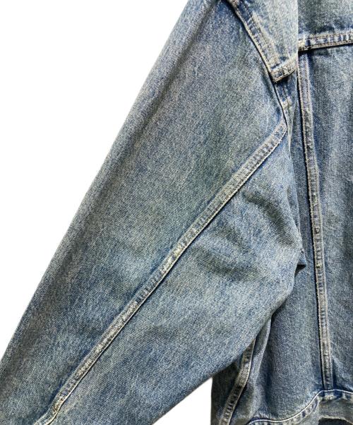 BALENCIAGA（バレンシアガ）BALENCIAGA (バレンシアガ) バックカレッジ刺繍デニムジャケット ブルー サイズ:Sの古着・服飾アイテム
