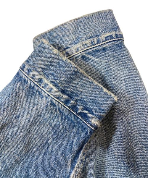 BALENCIAGA（バレンシアガ）BALENCIAGA (バレンシアガ) バックカレッジ刺繍デニムジャケット ブルー サイズ:Sの古着・服飾アイテム
