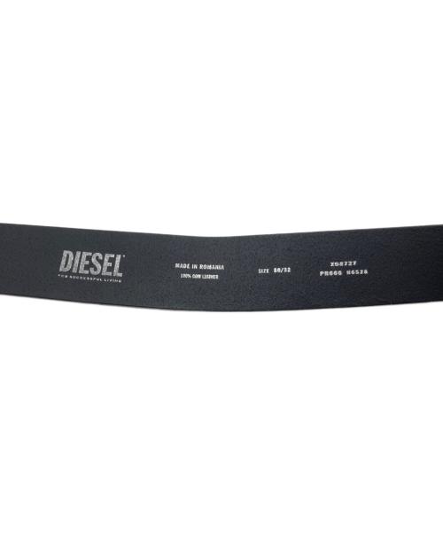 DIESEL（ディーゼル）DIESEL (ディーゼル) ロゴバックルベルト ブラックの古着・服飾アイテム