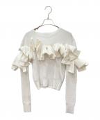 Bibiy.ビビィ）の古着「NINA RIBBON KNIT　ニーナリボンニット」｜ホワイト