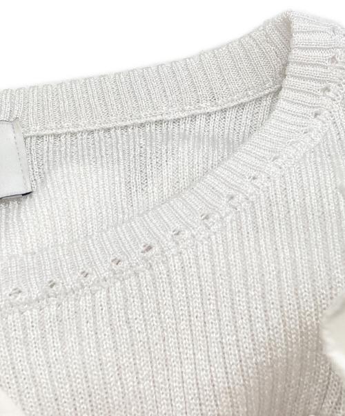 Bibiy.（ビビィ）Bibiy. (ビビィ) NINA RIBBON KNIT　ニーナリボンニット ホワイト サイズ:Fの古着・服飾アイテム