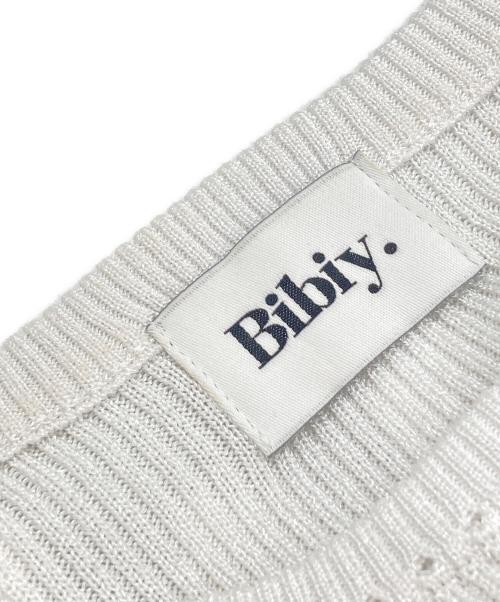 Bibiy.（ビビィ）Bibiy. (ビビィ) NINA RIBBON KNIT　ニーナリボンニット ホワイト サイズ:Fの古着・服飾アイテム