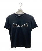 FENDIフェンディ）の古着「バッグ バグズプリントTシャツ」｜ブラック