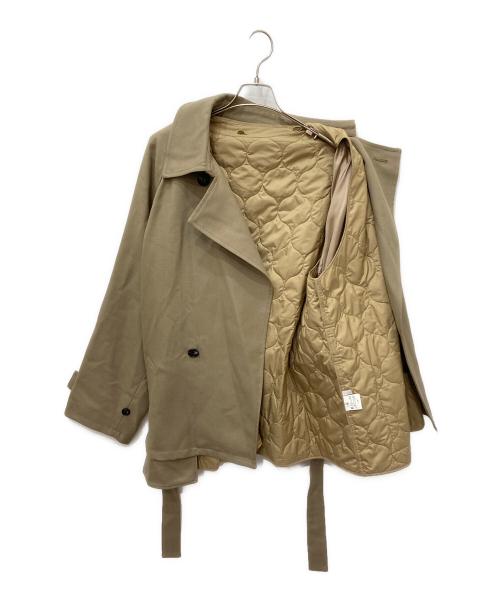 Blanc YM（ブランワイエム）Blanc YM (ブランワイエム) Short Trench Coat ブラウン サイズ:Mの古着・服飾アイテム