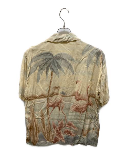 Sun Surf（サンサーフ）Sun Surf (サンサーフ) フラミンゴ柄アロハシャツ ベージュ サイズ:Ｍの古着・服飾アイテム