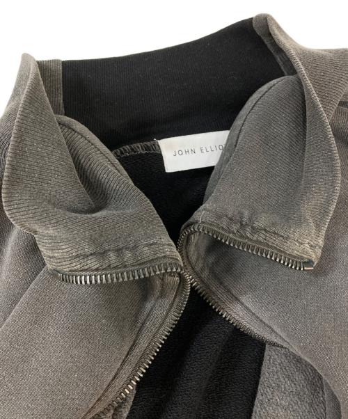 JOHN ELLIOTT（ジョン エリオット）JOHN ELLIOTT (ジョン エリオット) バイカラースウェットジャケット グレーの古着・服飾アイテム
