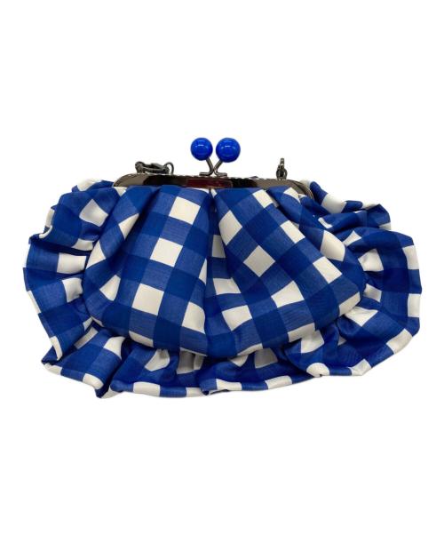 Pasticcino Weekend Max Mara（パスティチーノウィークエンド マックスマーラ）Pasticcino Weekend Max Mara (パスティチーノウィークエンド マックスマーラ) がま口ショルダーバッグ ブルーの古着・服飾アイテム