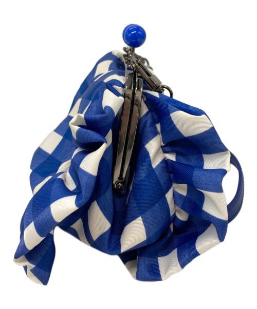 Pasticcino Weekend Max Mara（パスティチーノウィークエンド マックスマーラ）Pasticcino Weekend Max Mara (パスティチーノウィークエンド マックスマーラ) がま口ショルダーバッグ ブルーの古着・服飾アイテム