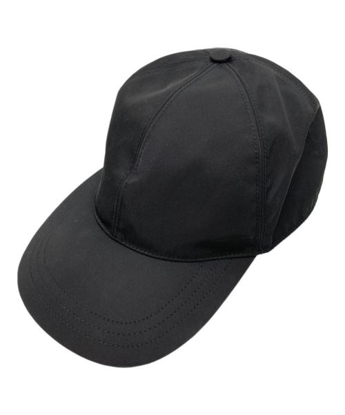 PRADA（プラダ）PRADA (プラダ) Re-Nylon ベースボールキャップ ブラック サイズ:Ｍの古着・服飾アイテム