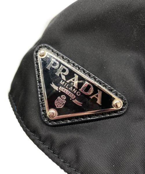 PRADA（プラダ）PRADA (プラダ) Re-Nylon ベースボールキャップ ブラック サイズ:Ｍの古着・服飾アイテム