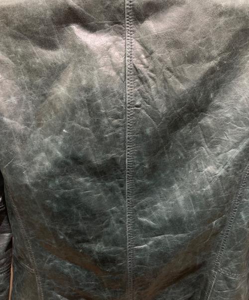 AVIREX（アヴィレックス）AVIREX (アヴィレックス) シングルライダースジャケット グリーン サイズ:Ｌの古着・服飾アイテム