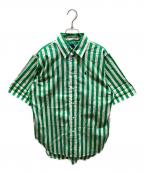 POLO RALPH LAURENポロ・ラルフローレン）の古着「半袖シャツ」｜グリーン×ホワイト