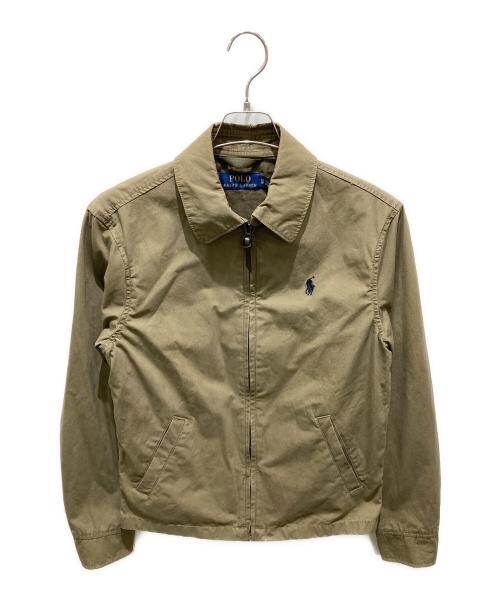 POLO RALPH LAUREN（ポロ・ラルフローレン）POLO RALPH LAUREN (ポロ・ラルフローレン) ポニー刺繍スイングトップ カーキ サイズ:XSの古着・服飾アイテム