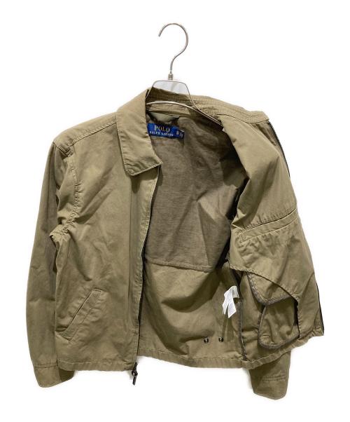 POLO RALPH LAUREN（ポロ・ラルフローレン）POLO RALPH LAUREN (ポロ・ラルフローレン) ポニー刺繍スイングトップ カーキ サイズ:XSの古着・服飾アイテム