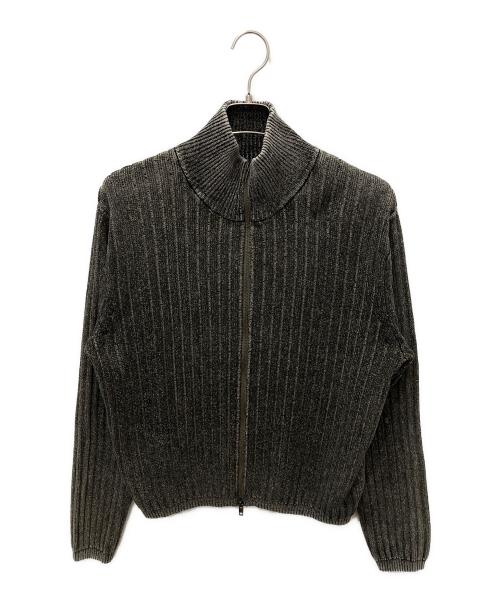 BEAMS（ビームス）BEAMS (ビームス) リラックスフィット フェード スタンド フルジップ ニット グレー サイズ:Mの古着・服飾アイテム