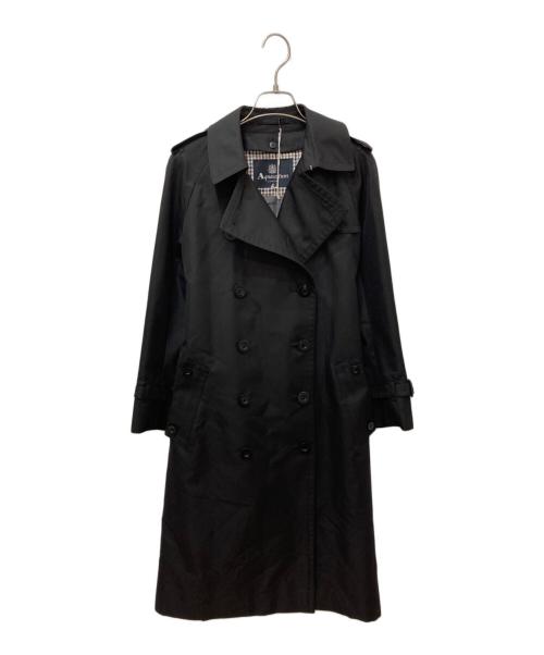 Aquascutum（アクアスキュータム）Aquascutum (アクアスキュータム) ベルテッドライナー付きトレンチコート ブラック サイズ:8の古着・服飾アイテム