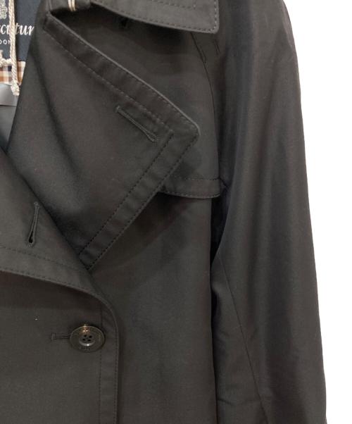 Aquascutum（アクアスキュータム）Aquascutum (アクアスキュータム) ベルテッドライナー付きトレンチコート ブラック サイズ:8の古着・服飾アイテム