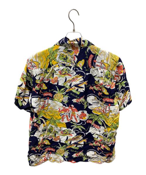 Sun Surf（サンサーフ）Sun Surf (サンサーフ) PROPELLERS OVER PARADISE/アロハシャツ ネイビー サイズ:Ｌの古着・服飾アイテム