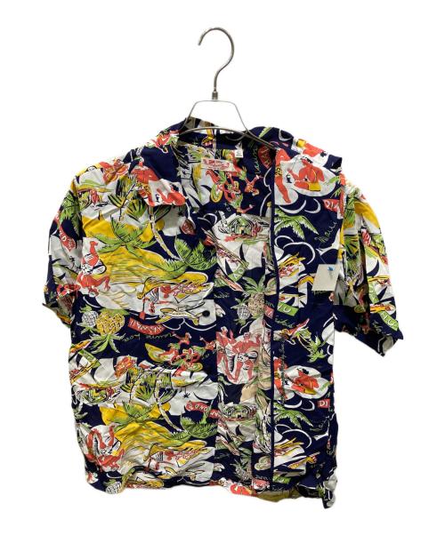 Sun Surf（サンサーフ）Sun Surf (サンサーフ) PROPELLERS OVER PARADISE/アロハシャツ ネイビー サイズ:Ｌの古着・服飾アイテム