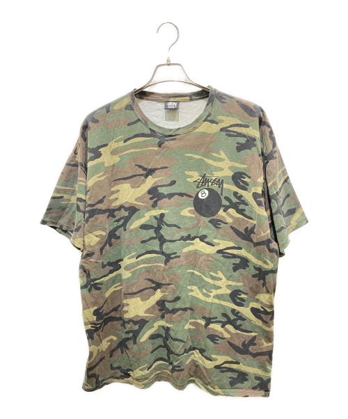 stussy（ステューシー）stussy (ステューシー) ８ボールカモフラTシャツ カーキ サイズ:XLの古着・服飾アイテム