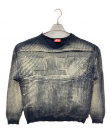 DIESEL（ディーゼル）の古着「K-KLEVER ダメージ加工ニット」｜ネイビー