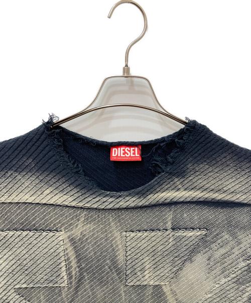 DIESEL（ディーゼル）DIESEL (ディーゼル) K-KLEVER ダメージ加工ニット ネイビー サイズ:Sの古着・服飾アイテム