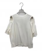 LE CIEL BLEUルシェルブルー）の古着「Flower Cut-Out Tee」｜ホワイト