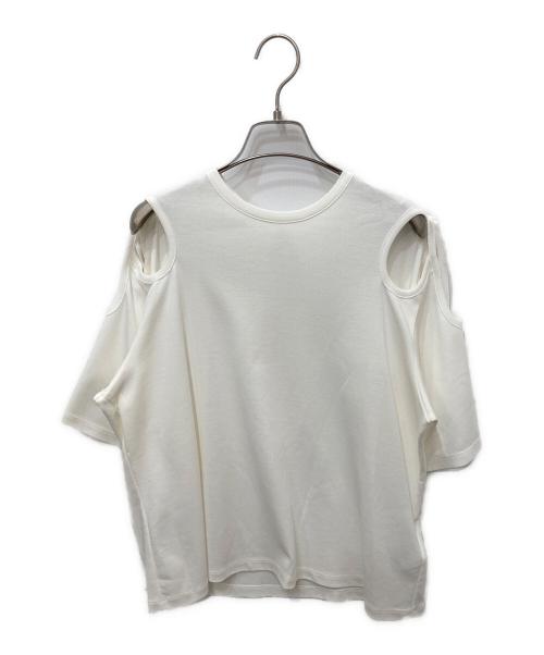 LE CIEL BLEU（ルシェルブルー）LE CIEL BLEU (ルシェルブルー) Flower Cut-Out Tee ホワイト サイズ:36の古着・服飾アイテム