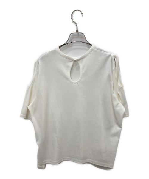 LE CIEL BLEU（ルシェルブルー）LE CIEL BLEU (ルシェルブルー) Flower Cut-Out Tee ホワイト サイズ:36の古着・服飾アイテム