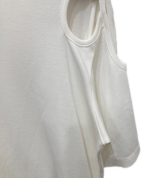 LE CIEL BLEU（ルシェルブルー）LE CIEL BLEU (ルシェルブルー) Flower Cut-Out Tee ホワイト サイズ:36の古着・服飾アイテム
