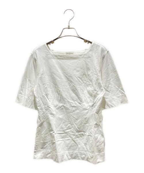 DRIES VAN NOTEN（ドリスヴァンノッテン）DRIES VAN NOTEN (ドリスヴァンノッテン) スクエアネック半袖カットソー ホワイト サイズ:Sの古着・服飾アイテム