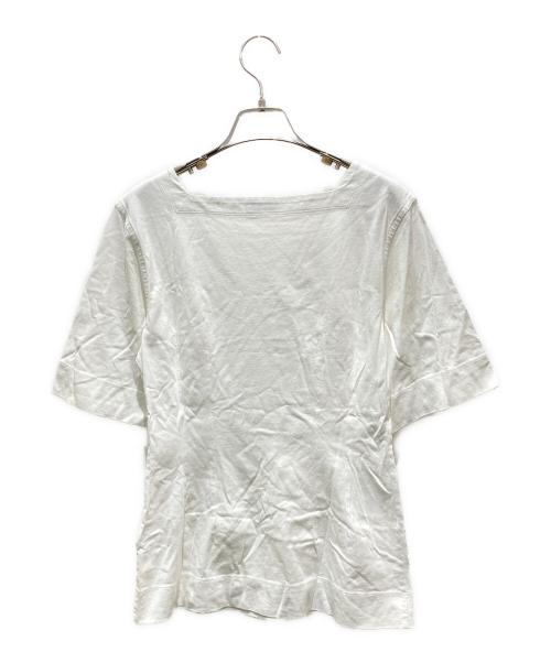 DRIES VAN NOTEN（ドリスヴァンノッテン）DRIES VAN NOTEN (ドリスヴァンノッテン) スクエアネック半袖カットソー ホワイト サイズ:Sの古着・服飾アイテム