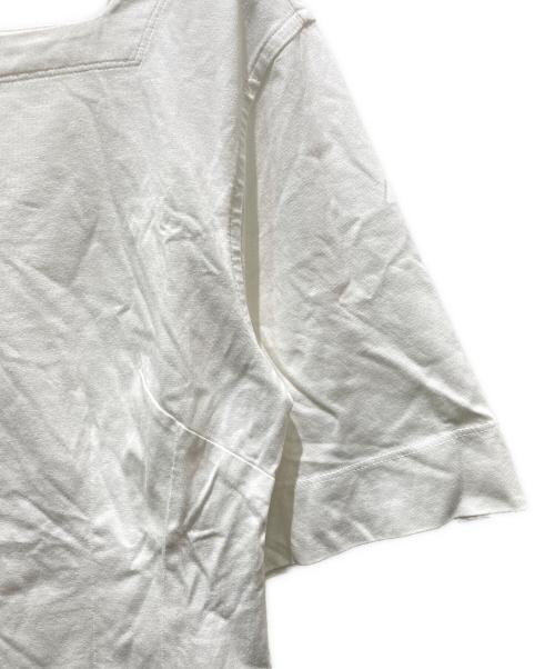 DRIES VAN NOTEN（ドリスヴァンノッテン）DRIES VAN NOTEN (ドリスヴァンノッテン) スクエアネック半袖カットソー ホワイト サイズ:Sの古着・服飾アイテム
