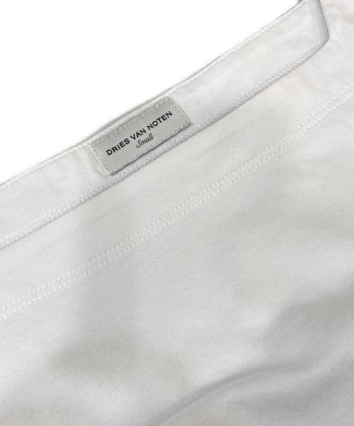 DRIES VAN NOTEN（ドリスヴァンノッテン）DRIES VAN NOTEN (ドリスヴァンノッテン) スクエアネック半袖カットソー ホワイト サイズ:Sの古着・服飾アイテム